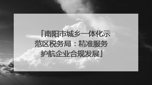 南阳市城乡一体化示范区税务局：精准服务护航企业合规发展
