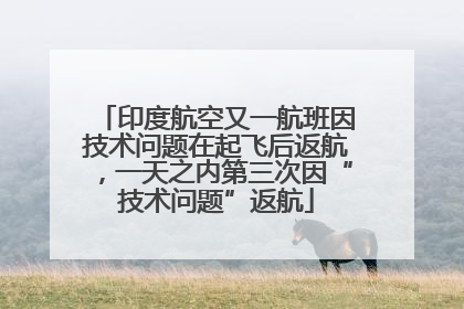 印度航空又一航班因技术问题在起飞后返航，一天之内第三次因“技术问题”返航