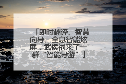 即时翻译、智慧向导、全息智能炫屏，武侯祠来了一群“智能导游”