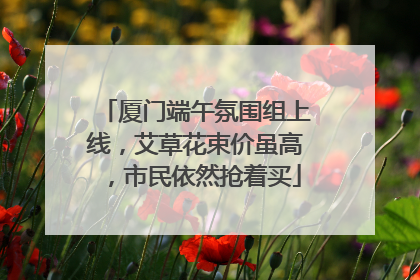 厦门端午氛围组上线，艾草花束价虽高，市民依然抢着买