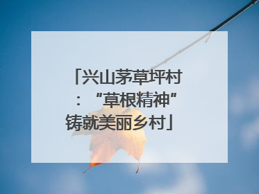 兴山茅草坪村：“草根精神”铸就美丽乡村