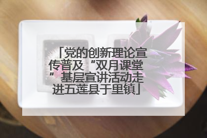 党的创新理论宣传普及“双月课堂”基层宣讲活动走进五莲县于里镇