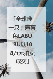 全球唯一一只！薄荷色LABUBU以108万元拍卖成交