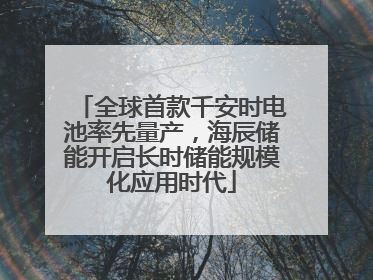 全球首款千安时电池率先量产，海辰储能开启长时储能规模化应用时代