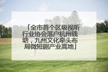 全市首个区级视听行业协会落户杭州钱塘，九州文化牵头布局微短剧产业高地