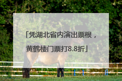 凭湖北省内演出票根，黄鹤楼门票打8.8折