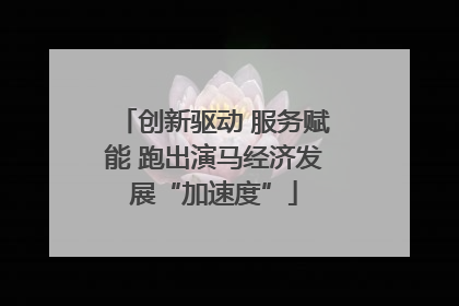 创新驱动 服务赋能 跑出演马经济发展“加速度”