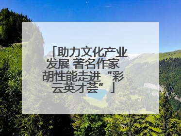 助力文化产业发展 著名作家胡性能走进“彩云英才荟”