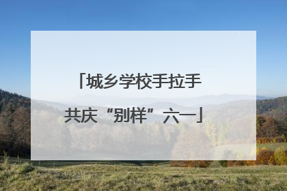 城乡学校手拉手 共庆“别样”六一