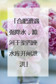 合肥遭遇强降水，滁河干渠四座水库开闸泄洪