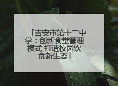吉安市第十二中学：创新食堂管理模式 打造校园饮食新生态