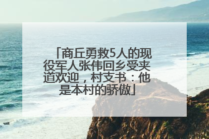 商丘勇救5人的现役军人张伟回乡受夹道欢迎，村支书：他是本村的骄傲