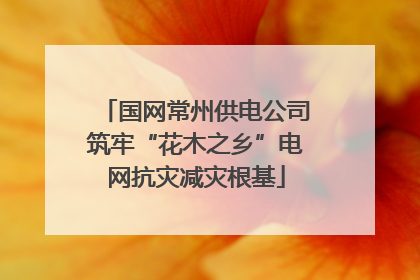 国网常州供电公司筑牢“花木之乡”电网抗灾减灾根基