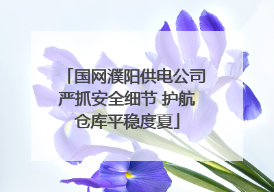 国网濮阳供电公司严抓安全细节 护航仓库平稳度夏