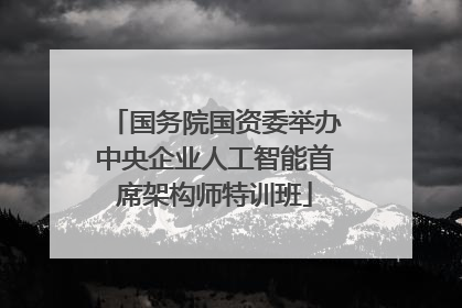 国务院国资委举办中央企业人工智能首席架构师特训班