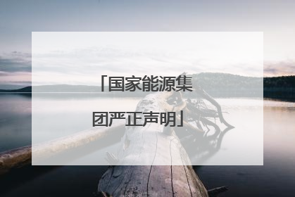 国家能源集团严正声明
