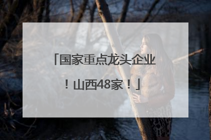 国家重点龙头企业！山西48家！