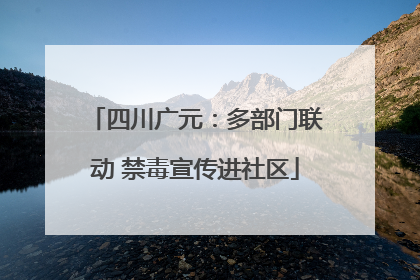 四川广元：多部门联动 禁毒宣传进社区