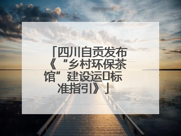 四川自贡发布《“乡村环保茶馆”建设运⾏标准指引》