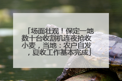 场面壮观！保定一地数十台收割机连夜抢收小麦，当地：农户自发，夏收工作基本完成