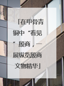 在甲骨青铜中“看见”殷商，一展纵览殷商文物精华