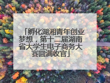 孵化湖湘青年创业梦想，第十二届湖南省大学生电子商务大赛圆满收官