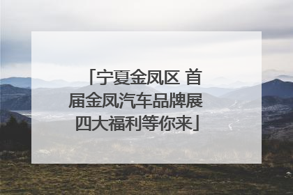 宁夏金凤区 首届金凤汽车品牌展四大福利等你来