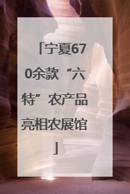 宁夏670余款“六特”农产品亮相农展馆