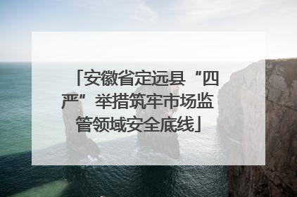 安徽省定远县“四严”举措筑牢市场监管领域安全底线