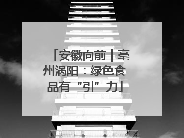 安徽向前｜亳州涡阳：绿色食品有“引”力
