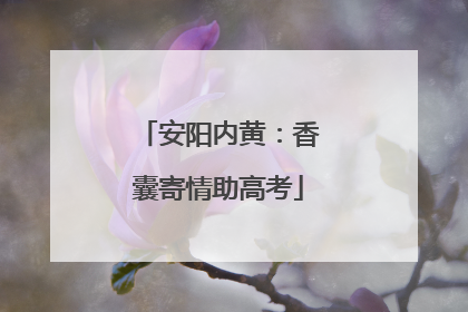 安阳内黄：香囊寄情助高考