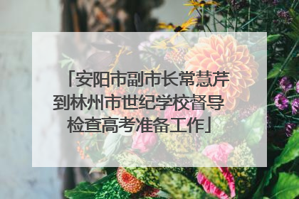安阳市副市长常慧芹到林州市世纪学校督导检查高考准备工作