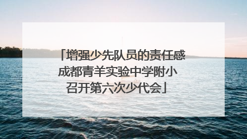 增强少先队员的责任感 成都青羊实验中学附小召开第六次少代会