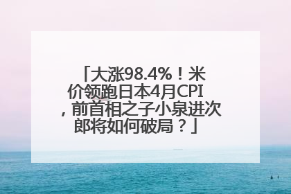 大涨98.4%！米价领跑日本4月CPI，前首相之子小泉进次郎将如何破局？