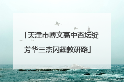 天津市博文高中杏坛绽芳华三杰闪耀教研路