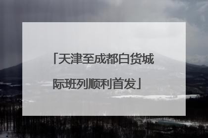 天津至成都白货城际班列顺利首发