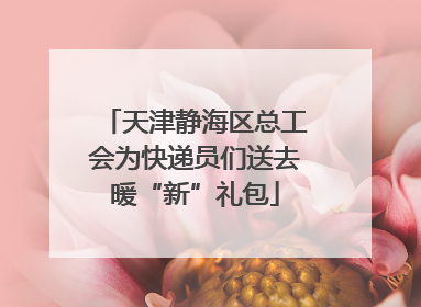 天津静海区总工会为快递员们送去暖“新”礼包