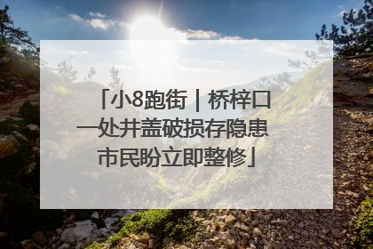 小8跑街｜桥梓口一处井盖破损存隐患 市民盼立即整修