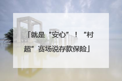 就是“安心”！“村超”赛场说存款保险