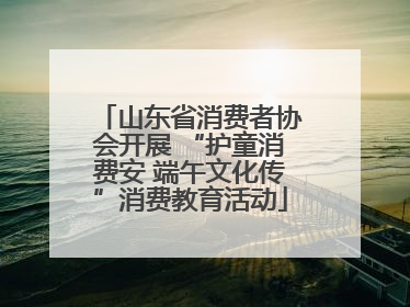 山东省消费者协会开展 “护童消费安 端午文化传”消费教育活动