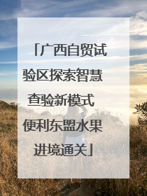 广西自贸试验区探索智慧查验新模式 便利东盟水果进境通关