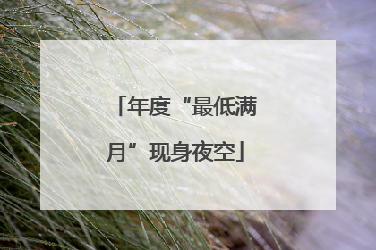 年度“最低满月”现身夜空
