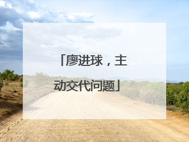 廖进球，主动交代问题