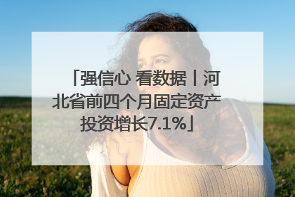 强信心 看数据丨河北省前四个月固定资产投资增长7.1%