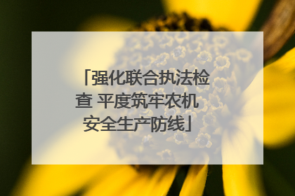 强化联合执法检查 平度筑牢农机安全生产防线
