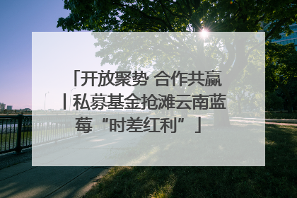 开放聚势 合作共赢丨私募基金抢滩云南蓝莓“时差红利”