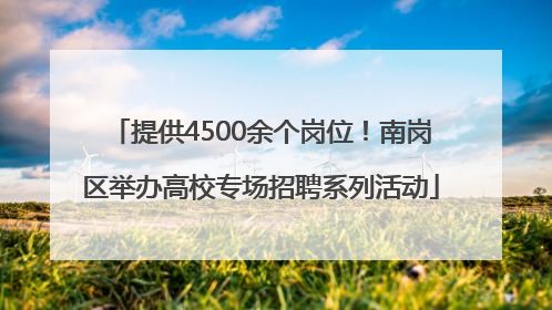 提供4500余个岗位！南岗区举办高校专场招聘系列活动