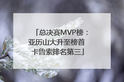总决赛MVP榜：亚历山大升至榜首 卡鲁索排名第三