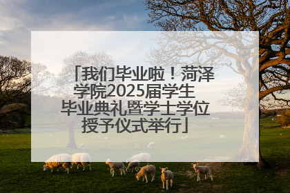我们毕业啦！菏泽学院2025届学生毕业典礼暨学士学位授予仪式举行