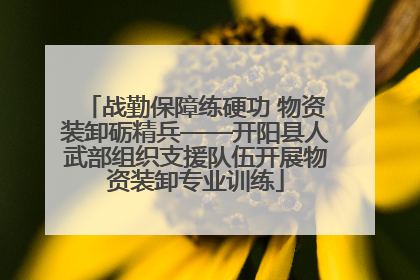 战勤保障练硬功 物资装卸砺精兵——开阳县人武部组织支援队伍开展物资装卸专业训练